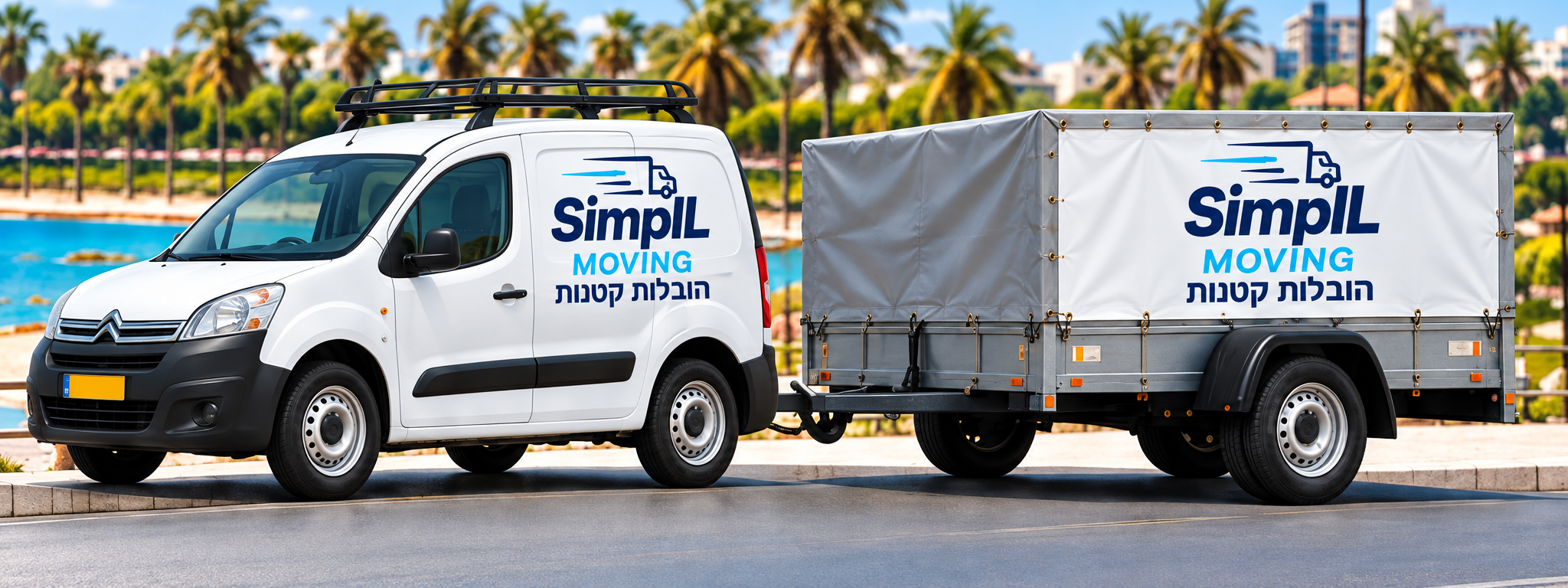 רכב מסחרי SimpIL עם נגרר סגור להובלות קטנות